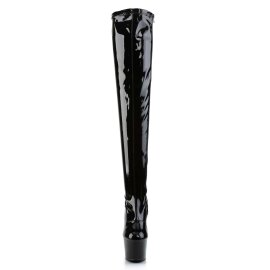 Pleaser ADORE-3000 Black Stretch Patent/Black EU-38 / US-8