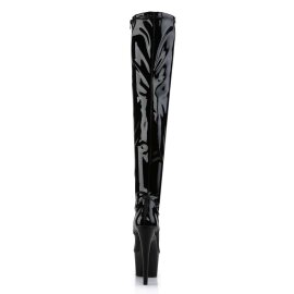 Pleaser ADORE-3000 Black Stretch Patent/Black EU-38 / US-8