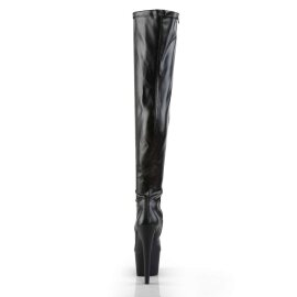 Pleaser ADORE-3000 Black Stretch Faux Leather/Black Matte EU-35 / US-5