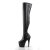 Pleaser ADORE-3000 Black Stretch Faux Leather/Black Matte EU-38 / US-8