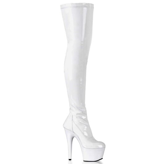 Pleaser ADORE-3000 White Stretch Patent/White EU-40 / US-10