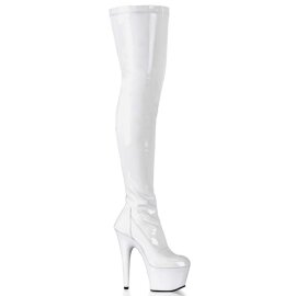 Pleaser ADORE-3000 White Stretch Patent/White EU-35 / US-5