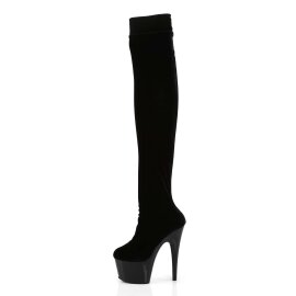 Pleaser ADORE-3002 Black Stretch Velvet/Black EU-38 / US-8