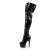 Pleaser ADORE-3023 Black Stretch Patent/Black EU-37 / US-7