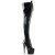 Pleaser ADORE-3023 Black Stretch Patent/Black EU-38 / US-8