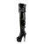 Pleaser ADORE-3028 Black Stretch Patent/Black EU-37 / US-7