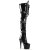 Pleaser ADORE-3028 Black Stretch Patent/Black EU-38 / US-8