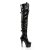 Pleaser ADORE-3028 Black Stretch Patent/Black EU-38 / US-8