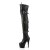 Pleaser ADORE-3028 Black Stretch Faux Leather/Black Matte EU-35 / US-5