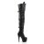 Pleaser ADORE-3028 Black Stretch Faux Leather/Black Matte EU-35 / US-5