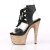 Pleaser ADORE-700-14LG Black Faux Leather/Rose Gold Multi Glitter EU-35 / US-5