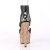 Pleaser ADORE-700-14LG Black Faux Leather/Rose Gold Multi Glitter EU-35 / US-5