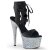 Pleaser ADORE-700-14LG Black Faux Leather/Silver Multi Glitter EU-35 / US-5