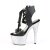 Pleaser ADORE-700-14LG Black Faux Leather/Silver Multi Glitter EU-35 / US-5