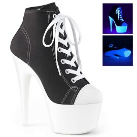 Pleaser ADORE-700SK-02 Black Canvas/Neon White EU-35 / US-5