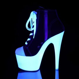 Pleaser ADORE-700SK-02 Black Canvas/Neon White EU-35 / US-5