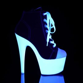 Pleaser ADORE-700SK-02 Black Canvas/Neon White EU-35 / US-5