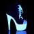Pleaser ADORE-700SK-02 Black Canvas/Neon White EU-35 / US-5