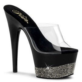 Pleaser ADORE-701-3 Clear/Black-Pewter RS EU-37 / US-7