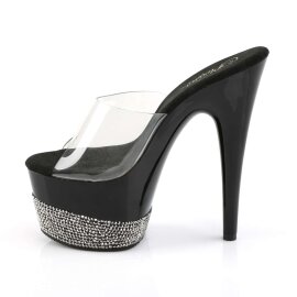 Pleaser ADORE-701-3 Clear/Black-Pewter RS EU-38 / US-8