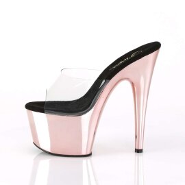 Pleaser ADORE-701 Clear/Rose Gold Chrome EU-40 / US-10