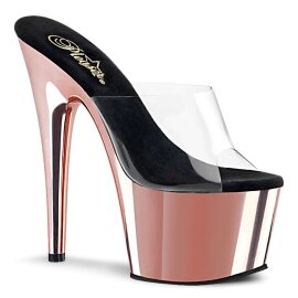 Pleaser ADORE-701 Clear/Rose Gold Chrome EU-35 / US-5