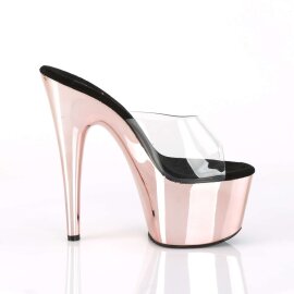 Pleaser ADORE-701 Clear/Rose Gold Chrome EU-36 / US-6