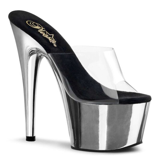 Pleaser ADORE-701 Clear/Silver Chrome EU-35 / US-5