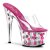 Pleaser ADORE-701FL Clear/Hot Pink Flowers EU-37 / US-7
