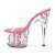 Pleaser ADORE-701FL Clear/Hot Pink Flowers EU-37 / US-7