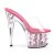 Pleaser ADORE-701FL Clear/Hot Pink Flowers EU-38 / US-8