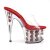 Pleaser ADORE-701FL Clear/Red Flowers EU-38 / US-8
