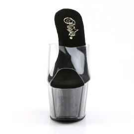Pleaser ADORE-701G Clear/Black Glitter EU-35 / US-5