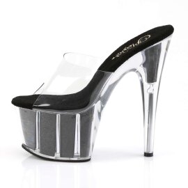 Pleaser ADORE-701G Clear/Black Glitter EU-35 / US-5