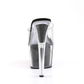 Pleaser ADORE-701G Clear/Black Glitter EU-35 / US-5
