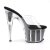 Pleaser ADORE-701G Clear/Black Glitter EU-35 / US-5