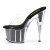 Pleaser ADORE-701G Clear/Black Glitter EU-38 / US-8
