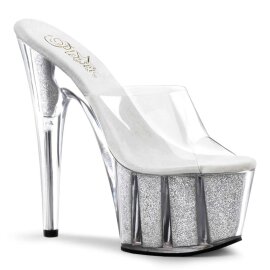 Pleaser ADORE-701G Clear/Silver Glitter EU-35 / US-5