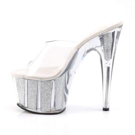 Pleaser ADORE-701G Clear/Silver Glitter EU-35 / US-5
