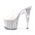 Pleaser ADORE-701G Clear/Silver Glitter EU-38 / US-8