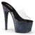 Pleaser ADORE-701LG Clear/Black Holo Glitter EU-37 / US-7