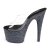 Pleaser ADORE-701LG Clear/Black Holo Glitter EU-37 / US-7