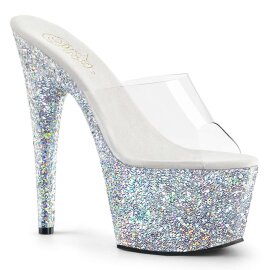 Pleaser ADORE-701LG Clear/Silver Multi Glitter EU-35 / US-5