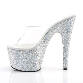 Pleaser ADORE-701LG Clear/Silver Multi Glitter EU-38 / US-8