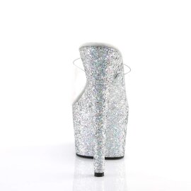Pleaser ADORE-701LG Clear/Silver Multi Glitter EU-38 / US-8