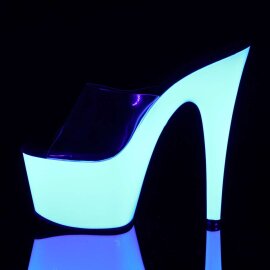Pleaser ADORE-701UV Clear/Neon White EU-38 / US-8