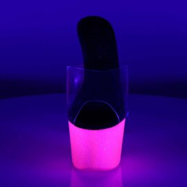 Pleaser ADORE-701UVG Clear/Neon Hot Pink Glitter EU-41 / US-11