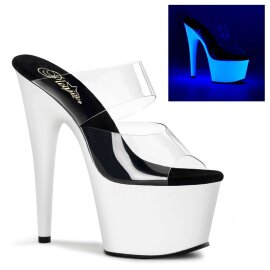 Pleaser ADORE-702UV Clear/Neon White EU-35 / US-5
