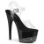 Pleaser ADORE-708-3 Clear/Black-Pewter RS EU-38 / US-8