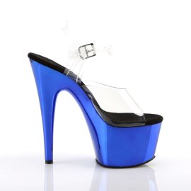 Pleaser ADORE-708 Clear/Blue Chrome EU-37 / US-7